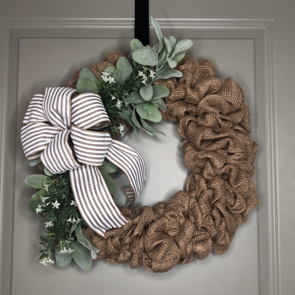 14inch Summer Burlap Wreath